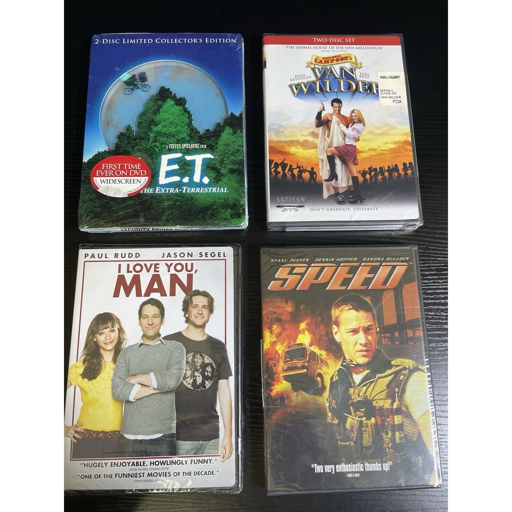 Sealed DVD Movie Lot ET Van Wilder I Love You Man Speed Factory Sealed 4-Disc